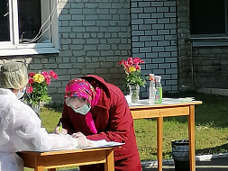 Голосование   проживающими  дома интерната